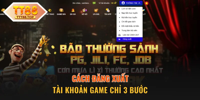 Cách đăng xuất tài khoản game chỉ 3 bước