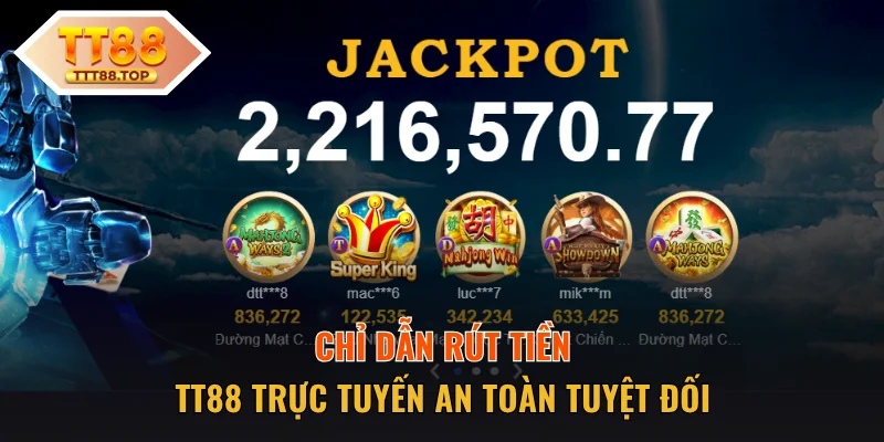 Chỉ dẫn rút tiền TT88 an toàn tuyệt đối