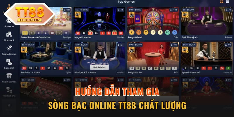 Hướng dẫn tham gia sòng bạc online hot
